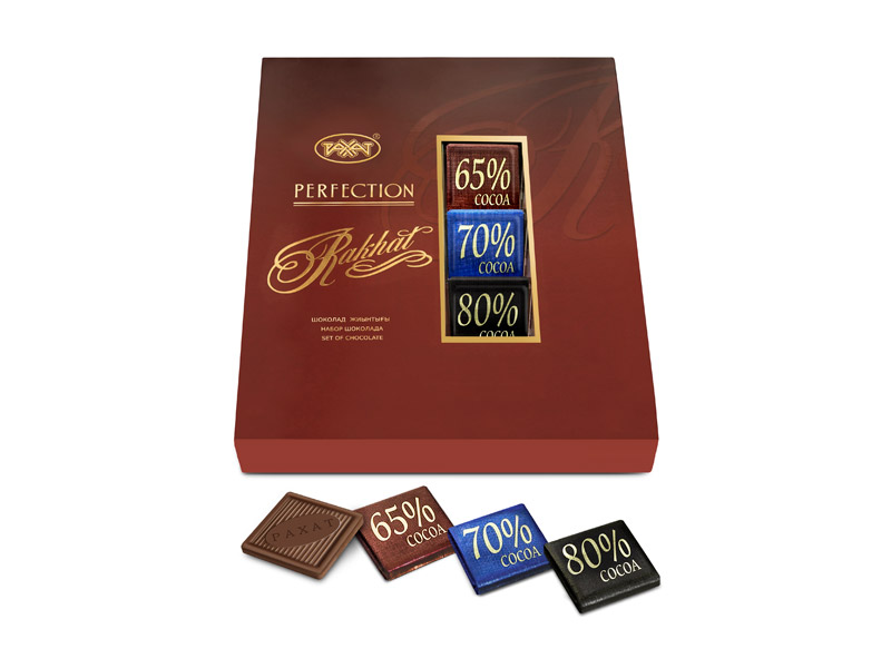 ШОКОЛАД ЧЕРНЫЙ "Set of chocolates «Rakhat» 65%, 70%, 80% сосоа " купить ...