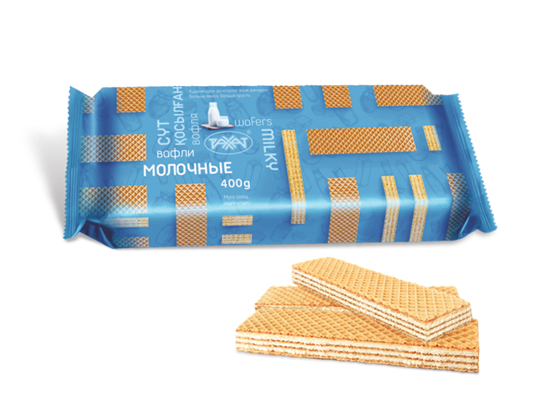 Вафли "Рахат молочные " купить в Казахстане -АО «ЛОТТЕ Рахат»